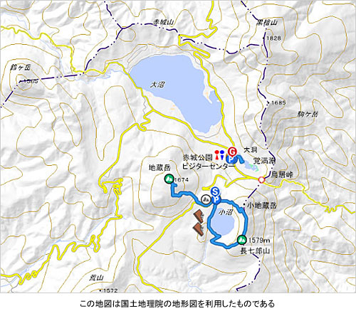 登山道概略図