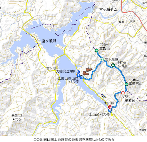 登山道概略図