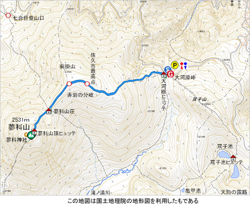 登山道概略図