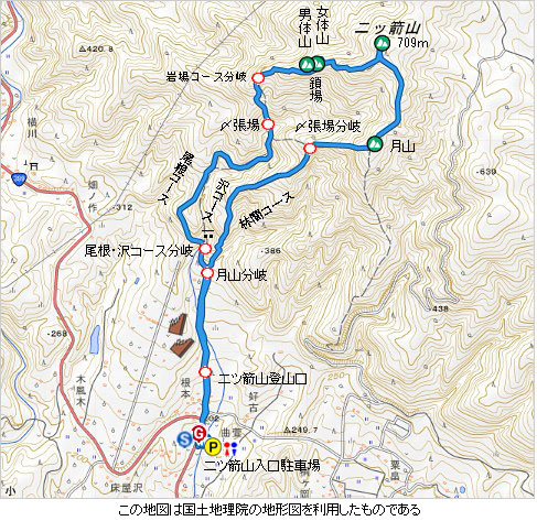 登山道概略図