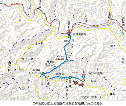 登山道概略図