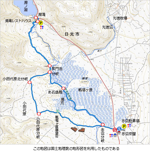 登山道概略図