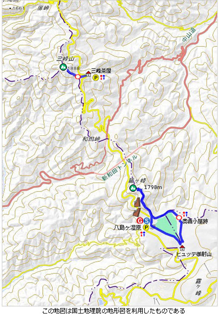 登山道概略図