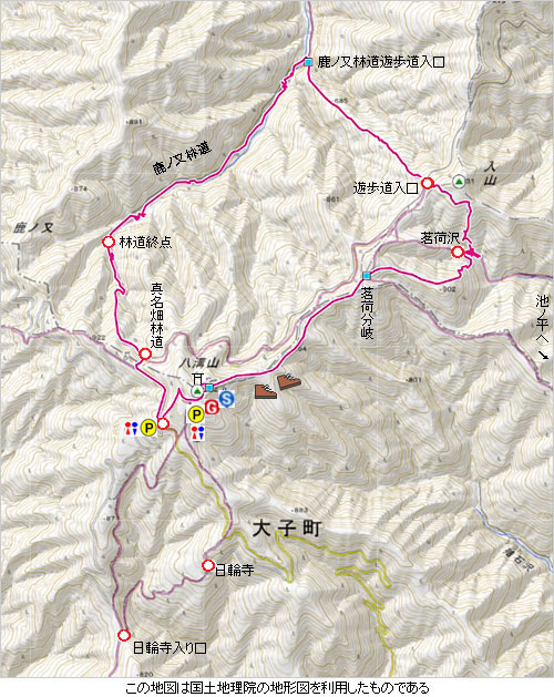 登山道概略図